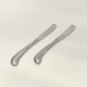 VINTAGE | Stainless Steel Pistol Grip Handle Butter Knives Set Of 2 9.25"